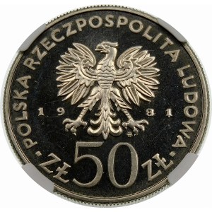 Próba 50 złotych 1981 Śmiały - nikiel