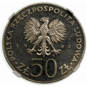 Próba 50 złotych 1982 Krzywousty - nikiel