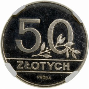 Próba 50 złotych 1990 - nikiel