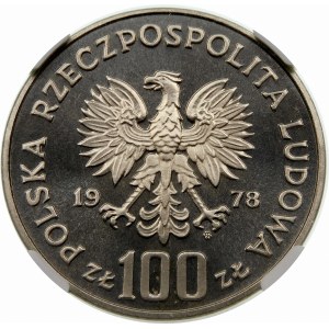 Próba 100 złotych 1978 Korczak - nikiel