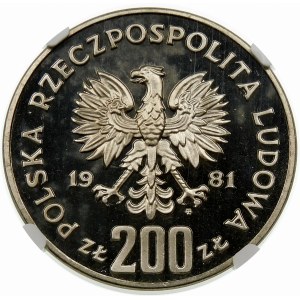 Próba 200 złotych 1981 Śmiały - nikiel