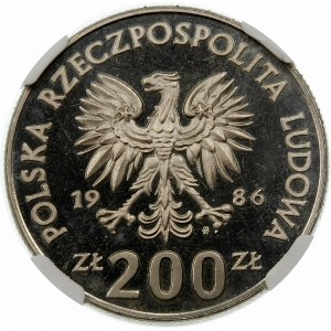 Próba 200 złotych 1986 Sowa - nikiel