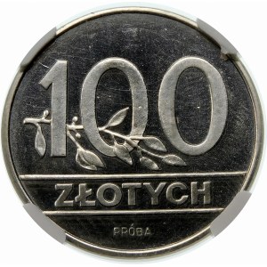 Próba 100 złotych 1990 - nikiel