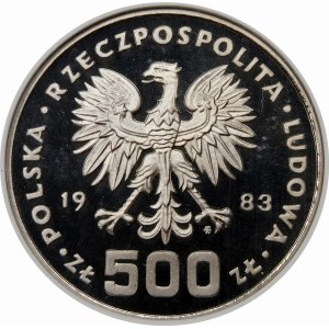 Próba 500 złotych 1983 Igrzyska Sarajewo - nikiel