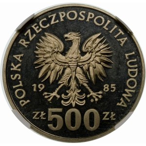 Próba 500 złotych 1985 ONZ - nikiel