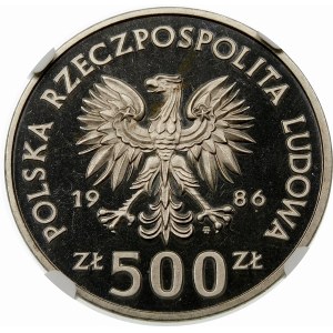 Próba 500 złotych 1986 Łokietek - nikiel