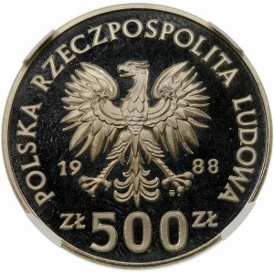 Próba 500 złotych 1988 Jadwiga - nikiel