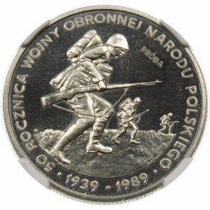Próba 500 złotych 1989 Wojna Obronna - nikiel