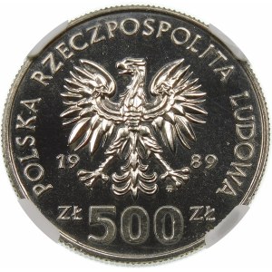 Próba 500 złotych 1989 Wojna Obronna - nikiel