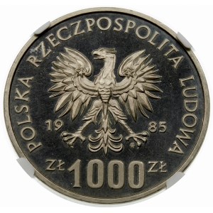 Próba 1000 złotych 1985 ONZ - nikiel
