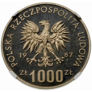 Próba 1000 złotych 1987 Kazimierz Wielki - nikiel