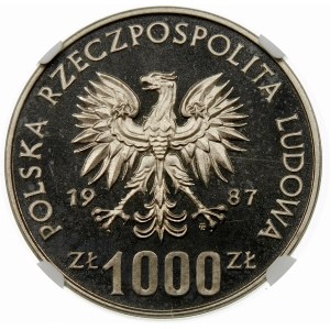 Próba 1000 złotych 1987 Igrzyska Olimpiada - nikiel