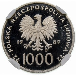 Próba 1000 złotych 1989 Jan Paweł II - nikiel