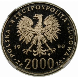 Próba 2000 złotych 1980 Lake Placid - nikiel