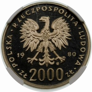 Próba 2000 złotych 1980 Chrobry - nikiel