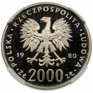 Próba 2000 złotych 1980 Kazimierz Odnowiciel - nikiel