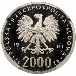 Próba 2000 złotych 1981 Śmiały - nikiel