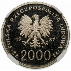 Próba 2000 złotych 1987 Jan Paweł II - nikiel