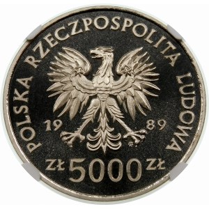 Próba 5000 złotych 1989 Jagiełło - nikiel