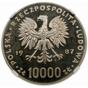 Próba 10000 złotych 1987 Jan Paweł II - nikiel