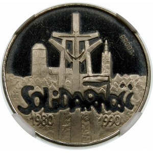 Próba 100000 złotych 1990 Solidarność - nikiel