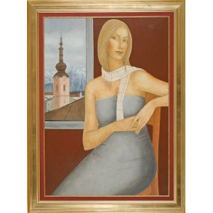 Roman ZAKRZEWSKI (1955-2014), Portret kobiety z szalem (2011)