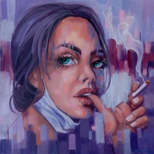 Marzena Hettich-Uryszek (ur. 1969), Girl With a Cigarette, 2020
