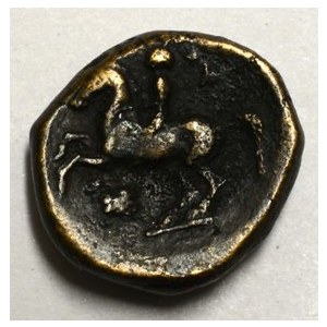 Makedonie, Philippus II. (359 - 336).  AE 16. Jezdec na koni doleva, blíže neurčený
