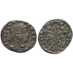 Delmatius (333 - 337).  Malý bronz AE 16. R: GLORIA ROMANORUM / BSIS, minc. Siscia. RIC-266B