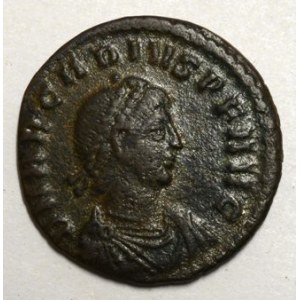 Arcadius (383 - 408).  AE 22. R: VIRTUS EXERCITI / SMKD, minc Cyzicus