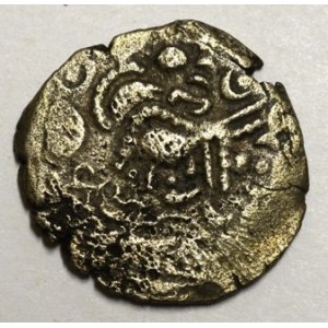Indie. Pratiharas Palas (750 po Kr.). Ag drachma,  nedoražena, napr. stř.