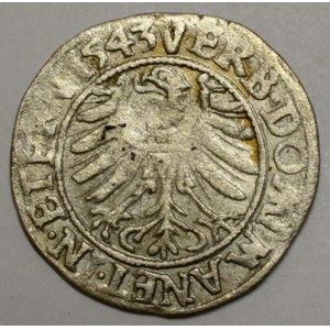 Lehnice - Břeh.  Fridrich II. (1494-1549). Groš 1543