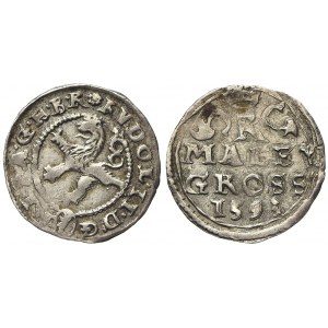 Malý groš 1593 Kutná Hora - Šatný, obr. minc. zn. nebo Herold zn. A