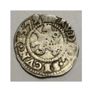 Bílý peníz jednostr. 1579 Kutná Hora - Šatný. MKČ-383,  nep. nedor.