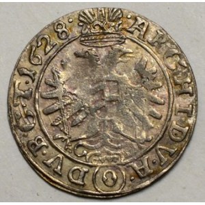3 krejcar 1628 Olomouc - Fritsch. MKČ-927.  n. porézní střížek