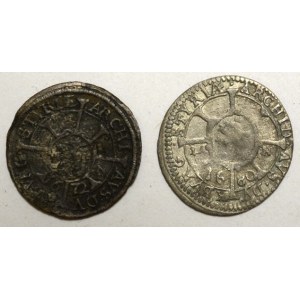 1 krejcar 1672, 1680  oba Graz