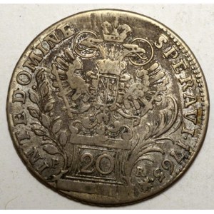 20 krejcar 1765 B/PR Praha (posmrtná ražba)