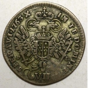 VII krejcar 1763 Praha