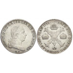 Tolar křížový 1792 M.  vedle zn. minc. n. důlek