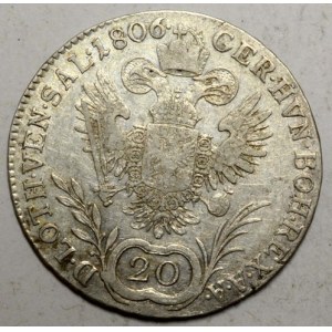 20 krejcar 1806 D kr ál. koruna