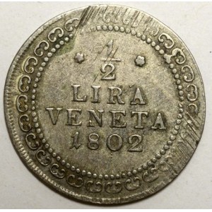 1/2 lira 1802 b.z. (Veneta)  dr. just.