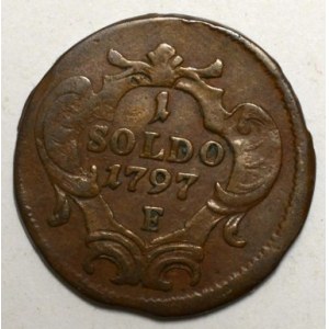 1 soldo 1797 F (pro Gorici a Gradišku),  nep. hry