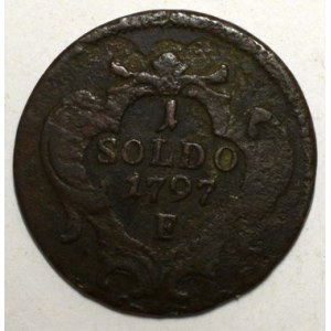 1 soldo 1797 F (pro Gorici a Gradišku),  tmavá patina