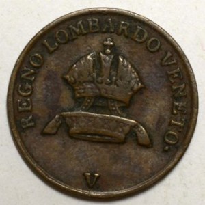 1 centesimi 1843 V,  lehce oh.
