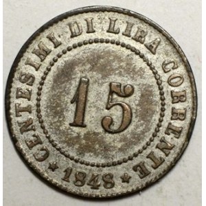 15 centesimi 1848 V revoluční