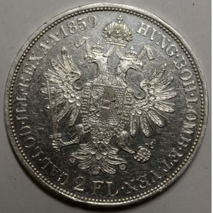 2 zlatník 1859 B.  n. škr., n. hr.