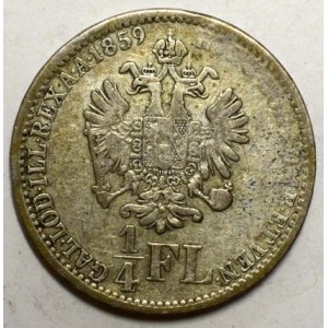 1/4 zlatník 1859 V