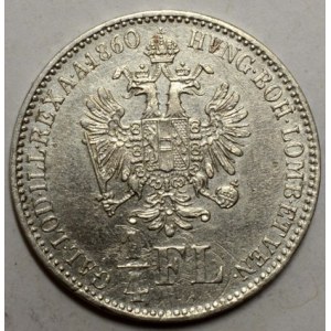 1/4 zlatník 1860 B.  škr.