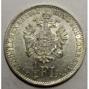 1/4 zlatník 1861 V
