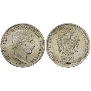 1/4 zlatník 1862 V  nep. st. kor.